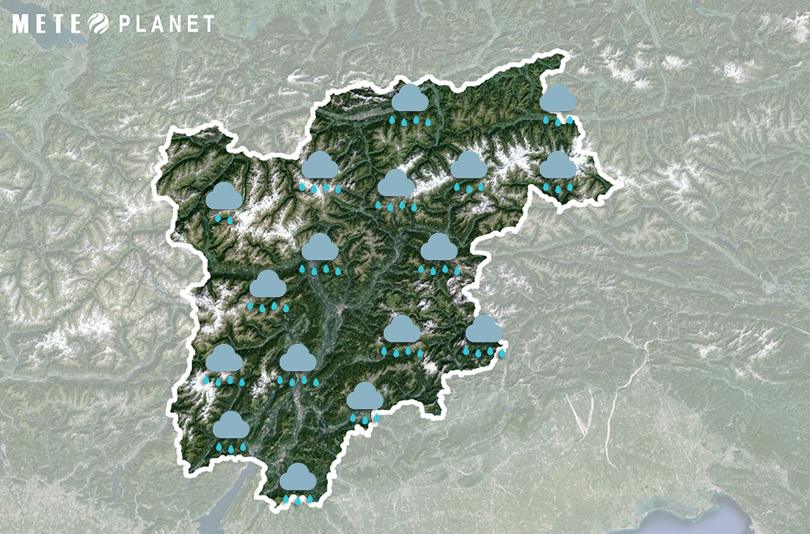 Previsioni Meteo Trentino Alto Adige - Lunedì  6 Maggio