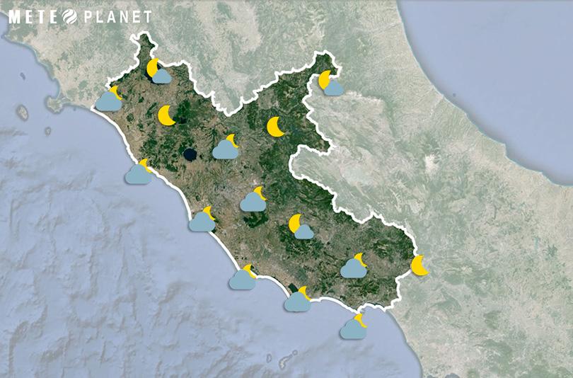 Previsioni Meteo Lazio - Lunedì 25 Novembre