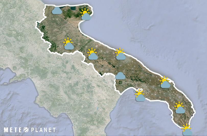 Previsioni Meteo Puglia - Martedì  7 Maggio