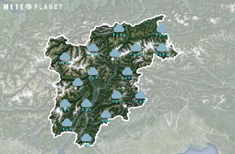Previsioni Meteo Trentino Alto Adige - Martedì  7 Maggio