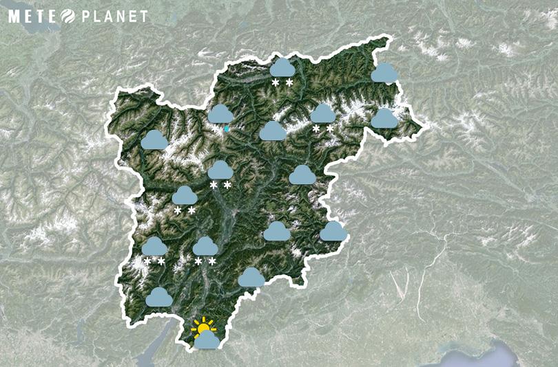 Previsioni Meteo Trentino Alto Adige - Giovedì 21 Novembre