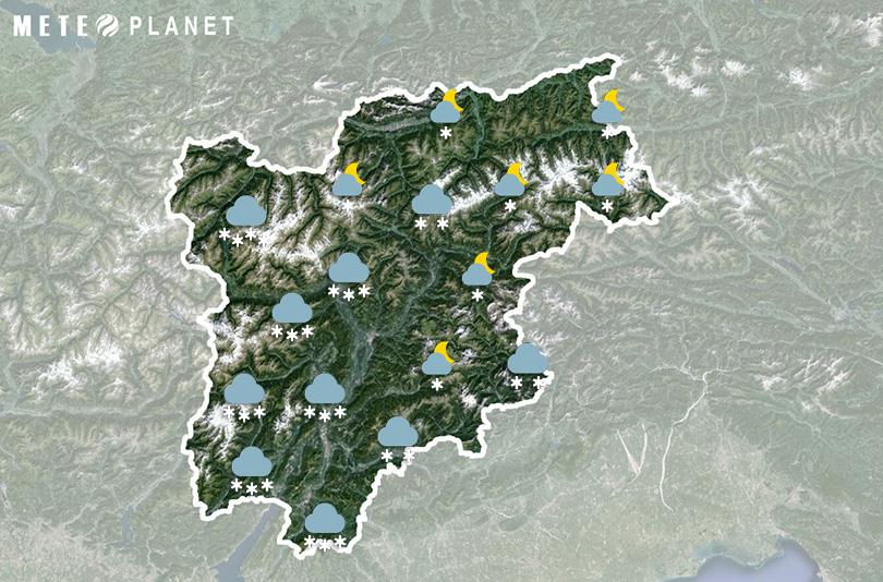 Previsioni Meteo Trentino Alto Adige - Giovedì 21 Novembre