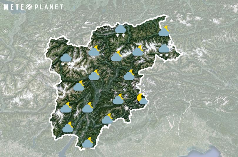 Previsioni Meteo Trentino Alto Adige - Venerdì 22 Novembre