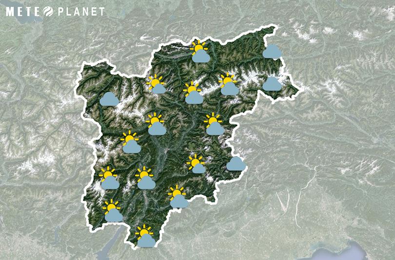 Previsioni Meteo Trentino Alto Adige - Lunedì 25 Novembre