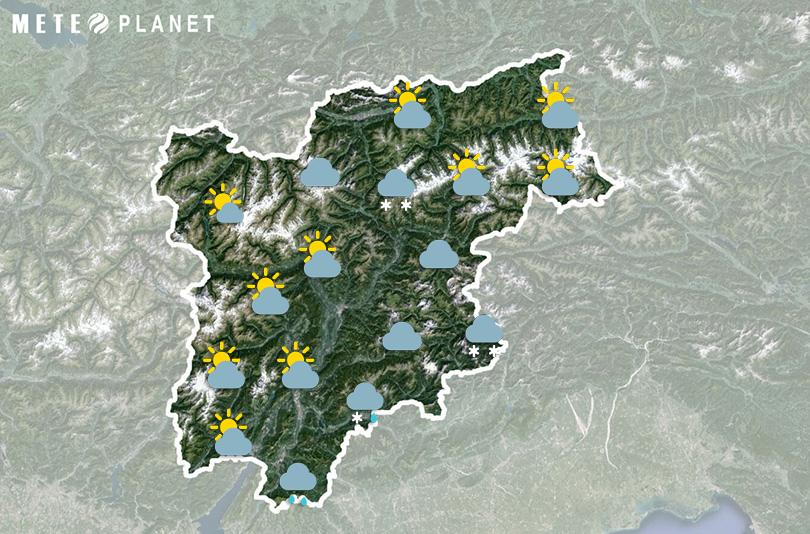 Previsioni Meteo Trentino Alto Adige - Giovedì 28 Novembre