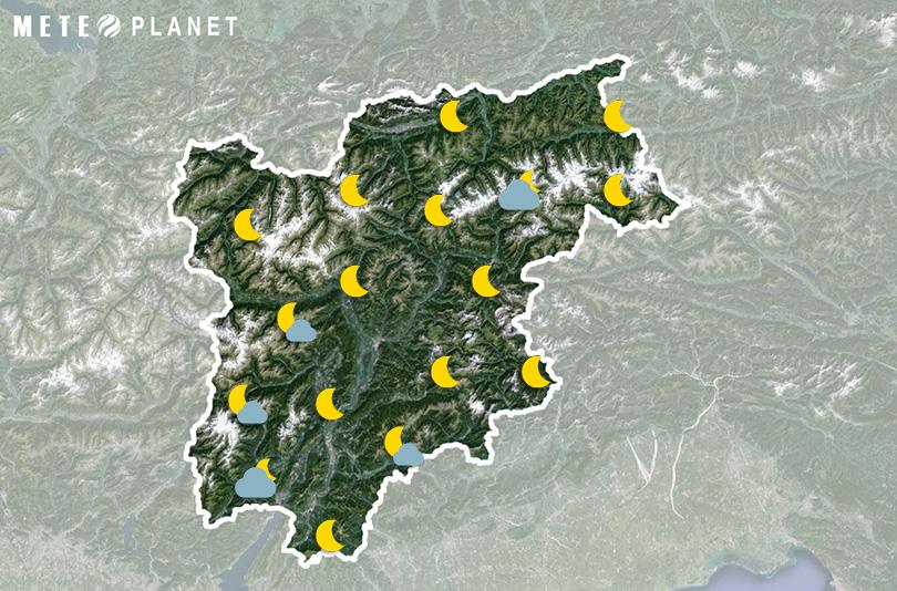 Previsioni Meteo Trentino Alto Adige - Lunedì  3 Febbraio