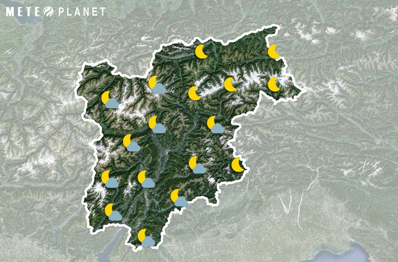 Previsioni Meteo Trentino Alto Adige - Martedì  4 Febbraio