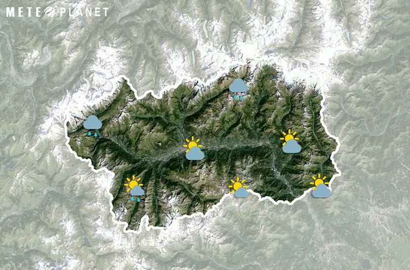 Previsioni Meteo Valle d'Aosta - Martedì  7 Maggio
